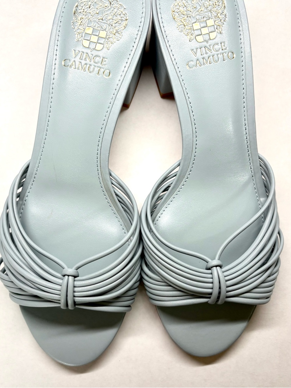 Vince Camuto Lendry Knotted Strap Heel Sandal US 7 Blue - Picture 11 of 11